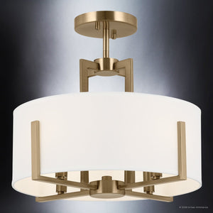 Urban Ambiance - Pendant - UKC20372 Transitional Indoor Pendant, 14.25''H x 15.5''W x 15.5''Dep, Champagne Bronze Finish, Oakmont Collection - 
