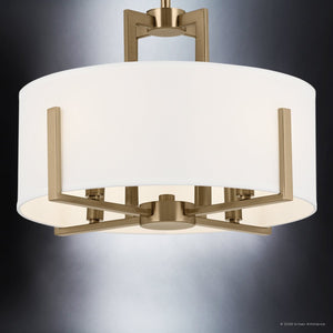 Urban Ambiance - Pendant - UKC20372 Transitional Indoor Pendant, 14.25''H x 15.5''W x 15.5''Dep, Champagne Bronze Finish, Oakmont Collection - 