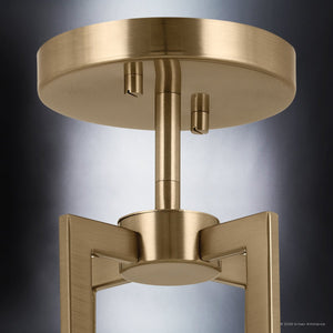 Urban Ambiance - Pendant - UKC20372 Transitional Indoor Pendant, 14.25''H x 15.5''W x 15.5''Dep, Champagne Bronze Finish, Oakmont Collection - 