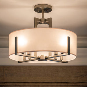 Urban Ambiance - Pendant - UKC20374 Transitional Ceiling Light, 14.5''H x 20''W x 20''Dep, Classic Pewter Finish, Oakmont Collection -