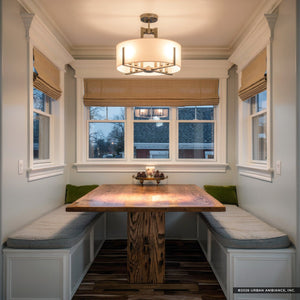 Urban Ambiance - Pendant - UKC20374 Transitional Indoor Pendant, 14.5''H x 20''W x 20''Dep, Classic Pewter Finish, Oakmont Collection - 