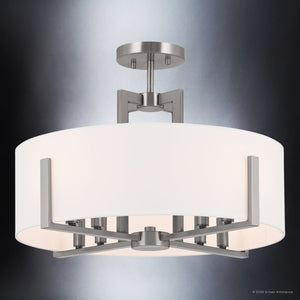 Urban Ambiance - Pendant - UKC20374 Transitional Indoor Pendant, 14.5''H x 20''W x 20''Dep, Classic Pewter Finish, Oakmont Collection - 