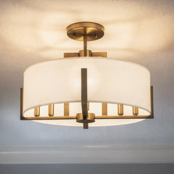 Urban Ambiance - Pendant - UKC20375 Transitional Ceiling Light, 14.5''H x 20''W x 20''Dep, Champagne Bronze Finish, Oakmont Collection -