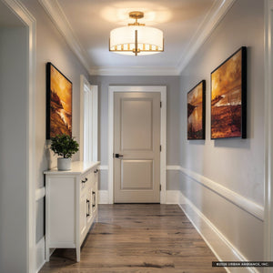 Urban Ambiance - Pendant - UKC20375 Transitional Ceiling Light, 14.5''H x 20''W x 20''Dep, Champagne Bronze Finish, Oakmont Collection -