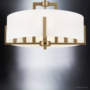 Urban Ambiance - Pendant - UKC20375 Transitional Indoor Pendant, 14.5''H x 20''W x 20''Dep, Champagne Bronze Finish, Oakmont Collection - 