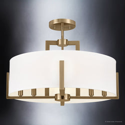 Urban Ambiance - Pendant - UKC20375 Transitional Indoor Pendant, 14.5''H x 20''W x 20''Dep, Champagne Bronze Finish, Oakmont Collection - 