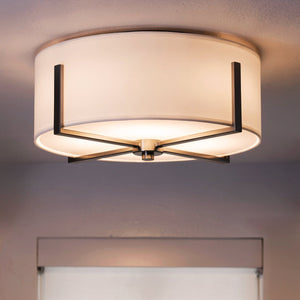 Urban Ambiance - Ceiling Light - UKC20377 Transitional Indoor Ceiling Light, 7.75''H x 15.5''W x 15.5''Dep, Classic Pewter Finish, Oakmont Collection - 