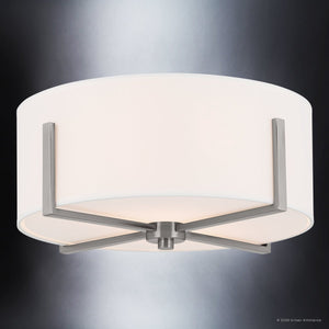 Urban Ambiance - Ceiling Light - UKC20377 Transitional Indoor Ceiling Light, 7.75''H x 15.5''W x 15.5''Dep, Classic Pewter Finish, Oakmont Collection - 