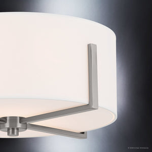 Urban Ambiance - Ceiling Light - UKC20377 Transitional Indoor Ceiling Light, 7.75''H x 15.5''W x 15.5''Dep, Classic Pewter Finish, Oakmont Collection - 