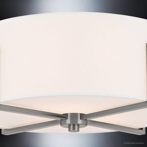 Urban Ambiance - Ceiling Light - UKC20377 Transitional Indoor Ceiling Light, 7.75''H x 15.5''W x 15.5''Dep, Classic Pewter Finish, Oakmont Collection - 