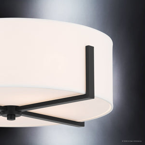Urban Ambiance - Ceiling Light - UKC20379 Transitional Indoor Ceiling Light, 8.25''H x 20''W x 20''Dep, Black Finish, Oakmont Collection - 