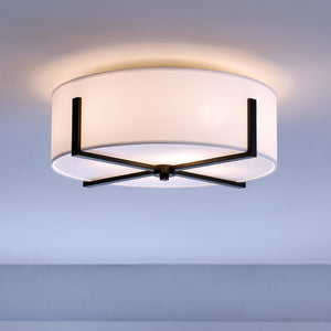 Urban Ambiance - Ceiling Light - UKC20379 Transitional Indoor Ceiling Light, 8.25''H x 20''W x 20''Dep, Black Finish, Oakmont Collection - 
