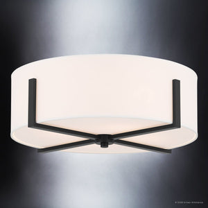 Urban Ambiance - Ceiling Light - UKC20379 Transitional Indoor Ceiling Light, 8.25''H x 20''W x 20''Dep, Black Finish, Oakmont Collection - 