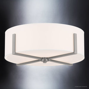 Urban Ambiance - Ceiling Light - UKC20380 Transitional Indoor Ceiling Light, 8.25''H x 20''W x 20''Dep, Classic Pewter Finish, Oakmont Collection - 