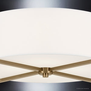 Urban Ambiance - Ceiling Light - UKC20381 Transitional Indoor Ceiling Light, 8.25''H x 20''W x 20''Dep, Champagne Bronze Finish, Oakmont Collection - 