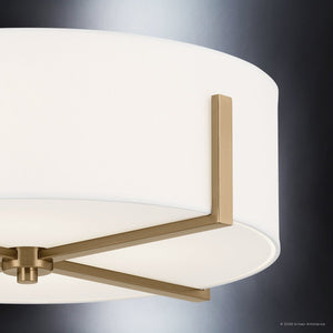 Urban Ambiance - Ceiling Light - UKC20381 Transitional Indoor Ceiling Light, 8.25''H x 20''W x 20''Dep, Champagne Bronze Finish, Oakmont Collection - 