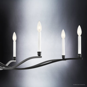 Urban Ambiance - Chandelier - UKC20396 Classic Indoor Chandelier, 25''H x 52''W x 52''Dep, Black Finish, Brentwick Collection - 