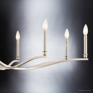 Urban Ambiance - Chandelier - UKC20398 Classic Indoor Chandelier, 25''H x 52''W x 52''Dep, Polished Nickel Finish, Brentwick Collection - 