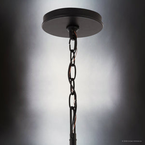 Urban Ambiance - Chandelier - UKC20399 Classic Indoor Chandelier, 27.25''H x 52.75''W x 52.75''Dep, Black Finish, Brentwick Collection - 