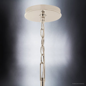 Urban Ambiance - Chandelier - UKC20401 Classic Indoor Chandelier, 27.25''H x 52.75''W x 52.75''Dep, Polished Nickel Finish, Brentwick Collection - 