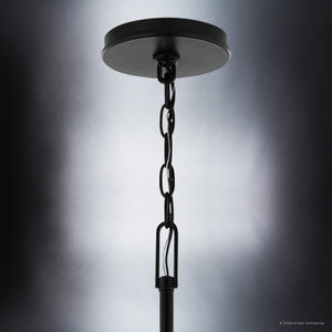 Urban Ambiance - Chandelier - UKC20402 Modern Indoor Chandelier, 43.5''H x 45.25''W x 45.25''Dep, Black Finish, Brentwick Collection - 