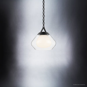Urban Ambiance - Pendant - UKC20410 Art Deco Indoor Pendant, 10.75''H x 12''W x 12''Dep, Black Finish, Hawthorne Collection - 