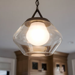 Urban Ambiance - Pendant - UKC20413 Art Deco Indoor Pendant, 16''H x 16.5''W x 16.5''Dep, Black Finish, Hawthorne Collection - 