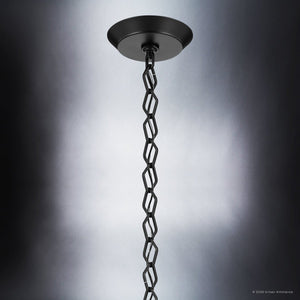Urban Ambiance - Pendant - UKC20413 Art Deco Indoor Pendant, 16''H x 16.5''W x 16.5''Dep, Black Finish, Hawthorne Collection - 
