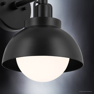 Urban Ambiance - Ceiling Light - UKC20420 Industrial Indoor Ceiling Light, 11.25''H x 8''W x 9.5''Dep, Black Finish, Averleigh Collection - 