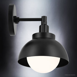 Urban Ambiance - Ceiling Light - UKC20420 Industrial Indoor Ceiling Light, 11.25''H x 8''W x 9.5''Dep, Black Finish, Averleigh Collection - 