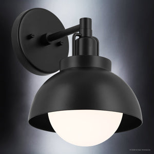 Urban Ambiance - Ceiling Light - UKC20420 Industrial Indoor Ceiling Light, 11.25''H x 8''W x 9.5''Dep, Black Finish, Averleigh Collection - 