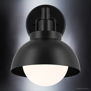 Urban Ambiance - Ceiling Light - UKC20420 Industrial Indoor Ceiling Light, 11.25''H x 8''W x 9.5''Dep, Black Finish, Averleigh Collection - 