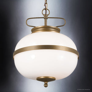 Urban Ambiance - Pendant - UKC20431 Vintage Indoor Pendant, 15.25''H x 12.25''W x 12.25''Dep, Character Bronze Finish, Brightmoor Collection - 
