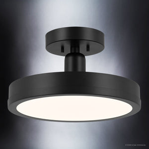Urban Ambiance - Ceiling Light - UKC20450 Modern Indoor Ceiling Light, 8''H x 14.25''W x 14.25''Dep, Black Finish, Granville Collection - 