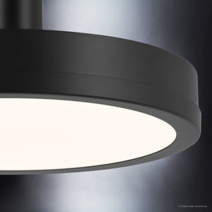 Urban Ambiance - Ceiling Light - UKC20450 Modern Indoor Ceiling Light, 8''H x 14.25''W x 14.25''Dep, Black Finish, Granville Collection - 