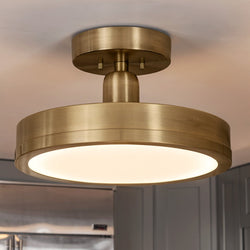 Urban Ambiance - Ceiling Light - UKC20451 Modern Indoor Ceiling Light, 8''H x 14.25''W x 14.25''Dep, Champagne Bronze Finish, Granville Collection - 