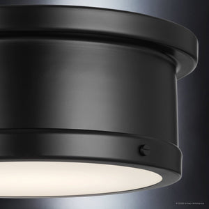 Urban Ambiance - Ceiling Light - UKC20460 Modern Indoor Ceiling Light, 5.75''H x 14.25''W x 14.25''Dep, Black Finish, Harrington Collection - 