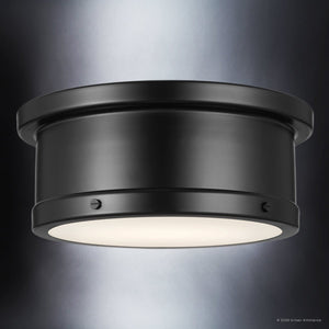 Urban Ambiance - Ceiling Light - UKC20460 Modern Indoor Ceiling Light, 5.75''H x 14.25''W x 14.25''Dep, Black Finish, Harrington Collection - 