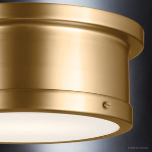 Urban Ambiance - Ceiling Light - UKC20461 Modern Indoor Ceiling Light, 5.75''H x 14.25''W x 14.25''Dep, Brushed Natural Brass Finish, Harrington Collection - 