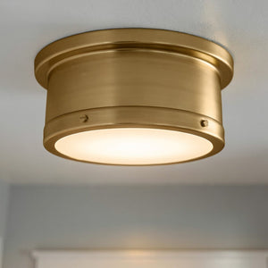 Urban Ambiance - Ceiling Light - UKC20461 Modern Indoor Ceiling Light, 5.75''H x 14.25''W x 14.25''Dep, Brushed Natural Brass Finish, Harrington Collection - 