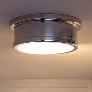 Urban Ambiance - Ceiling Light - UKC20462 Modern Indoor Ceiling Light, 5.75''H x 14.25''W x 14.25''Dep, Polished Nickel Finish, Harrington Collection - 