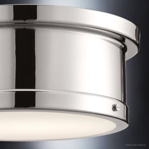 Urban Ambiance - Ceiling Light - UKC20462 Modern Indoor Ceiling Light, 5.75''H x 14.25''W x 14.25''Dep, Polished Nickel Finish, Harrington Collection - 