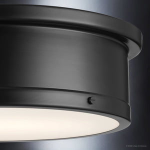 Urban Ambiance - Ceiling Light - UKC20463 Modern Indoor Ceiling Light, 5.75''H x 18''W x 18''Dep, Black Finish, Harrington Collection - 