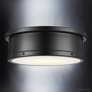 Urban Ambiance - Ceiling Light - UKC20463 Modern Indoor Ceiling Light, 5.75''H x 18''W x 18''Dep, Black Finish, Harrington Collection - 