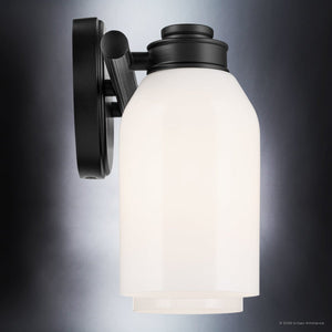 Urban Ambiance - Bath Light - UKC20474 Modern Indoor Bath Light, 9''H x 15''W x 5.5''Dep, Black Finish, Inverly Collection - 