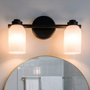 Urban Ambiance - Bath Light - UKC20474 Modern Indoor Bath Light, 9''H x 15''W x 5.5''Dep, Black Finish, Inverly Collection - 
