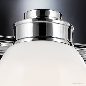 Urban Ambiance - Bath Light - UKC20475 Modern Indoor Bath Light, 9''H x 15''W x 5.5''Dep, Chrome Finish, Inverly Collection - 