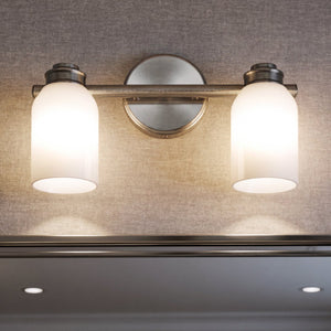 Urban Ambiance - Bath Light - UKC20477 Modern Indoor Bath Light, 9''H x 15''W x 5.5''Dep, Brushed Nickel Finish, Inverly Collection - 