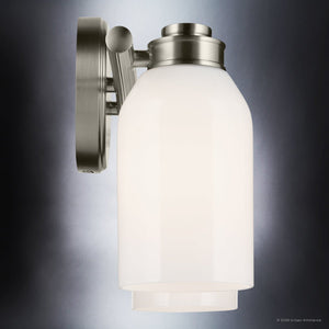 Urban Ambiance - Bath Light - UKC20477 Modern Indoor Bath Light, 9''H x 15''W x 5.5''Dep, Brushed Nickel Finish, Inverly Collection - 
