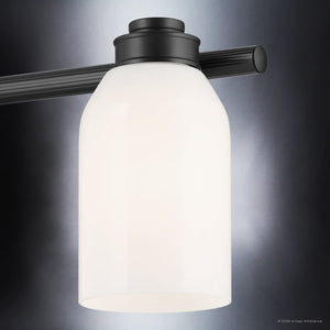 Urban Ambiance - Bath Light - UKC20478 Modern Indoor Bath Light, 9''H x 24.25''W x 5.5''Dep, Black Finish, Inverly Collection - 